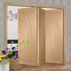 Bespoke Thrufold Salerno Oak Flush Folding 3+0 Door - Prefinished