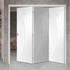 Bespoke Thrufold Salerno White Primed Flush Folding 3+0 Door
