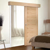 Bespoke Thruslide Surface Sofia Oak Flush Door - Sliding Door and Track Kit - Prefinished