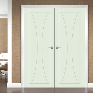 Image: Prefinished Bespoke Verona Flush Door Pair - Choose Your Colour