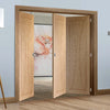 Bespoke Thrufold Verona Oak Flush Folding 2+1 Door - Prefinished