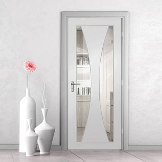 Image: Bespoke Verona White Primed Glazed Door - From Xl Joinery