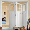 Bespoke Thrufold DX 1930's White Primed Glazed Folding 3+0 Door