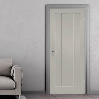 Image: Prefinished Bespoke Worcester 3 Panel Fire Door - Choose Your Colour