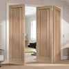 Bespoke Thrufold Worcester Oak 3P Folding 2+1 Door - Prefinished