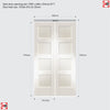 Shaker 4 Panel Bifold Door - White Primed