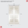 Shaker 4 Panel Bifold Door - White Primed