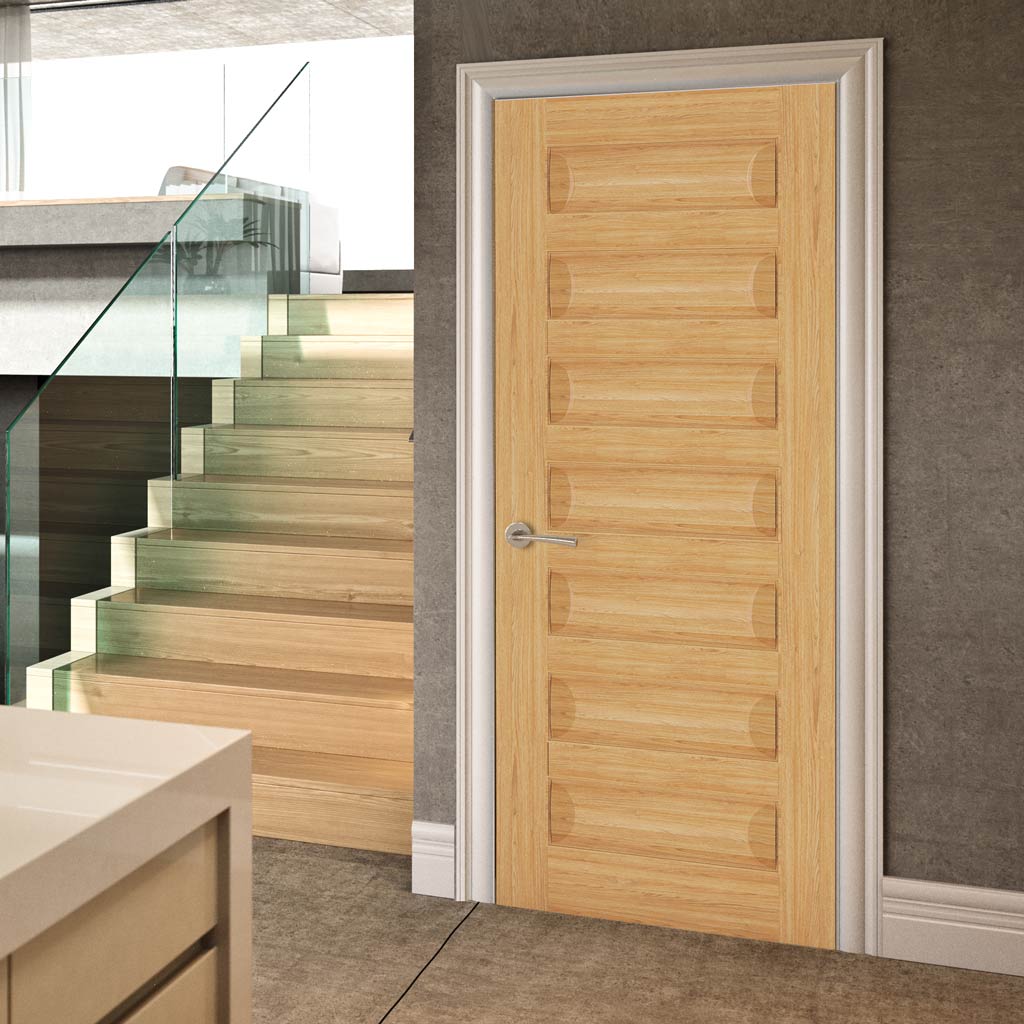 Bespoke Biarritz Oak Panel Internal Door - Prefinished