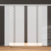 Double Glass Sliding Door - Bilston 8mm Obscure Glass - Clear Printed Design - Planeo 60 Pro Kit