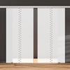 Double Glass Sliding Door - Bilston 8mm Obscure Glass - Obscure Printed Design - Planeo 60 Pro Kit