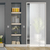 Bilston 8mm Obscure Glass - Obscure Printed Design - Single Evokit Glass Pocket Door