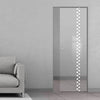 Bilston 8mm Clear Glass - Obscure Printed Design - Single Absolute Pocket Door
