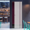 Bilston 8mm Obscure Glass - Clear Printed Design - Single Evokit Glass Pocket Door