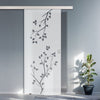 Single Glass Sliding Door - Birch Tree 8mm Obscure Glass - Clear Printed Design with Elegant Track