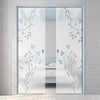 Birch Tree 8mm Obscure Glass - Obscure Printed Design - Double Evokit Glass Pocket Door