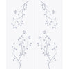 Birch Tree 8mm Obscure Glass - Clear Printed Design - Double Absolute Pocket Door