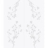 Double Glass Sliding Door - Solaris Tubular Stainless Steel Sliding Track & Birch Tree 8mm Obscure Glass - Obscure Printed Design