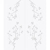 Birch Tree 8mm Obscure Glass - Obscure Printed Design - Double Evokit Glass Pocket Door