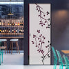 Birch Tree 8mm Obscure Glass - Clear Printed Design - Single Absolute Pocket Door
