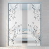 Birch Tree 8mm Obscure Glass - Clear Printed Design - Double Evokit Glass Pocket Door