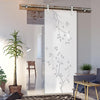 Single Glass Sliding Door - Solaris Tubular Stainless Steel Sliding Track & Birch Tree 8mm Obscure Glass - Obscure Printed Design