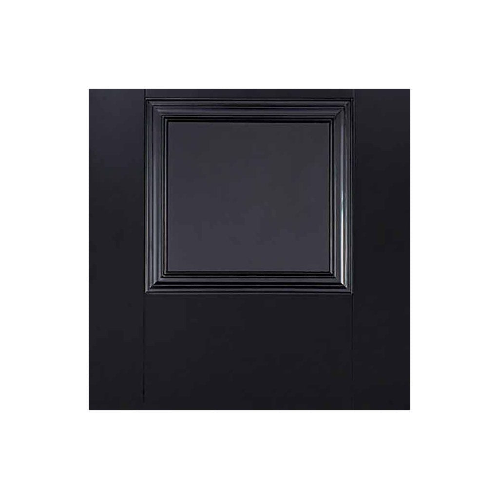 Two Sliding Doors and Frame Kit - Amsterdam 3 Panel Black Primed Door - Unfinished