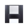 Two Sliding Doors and Frame Kit - Amsterdam Black Primed Door - Clear Glass - Unfinished
