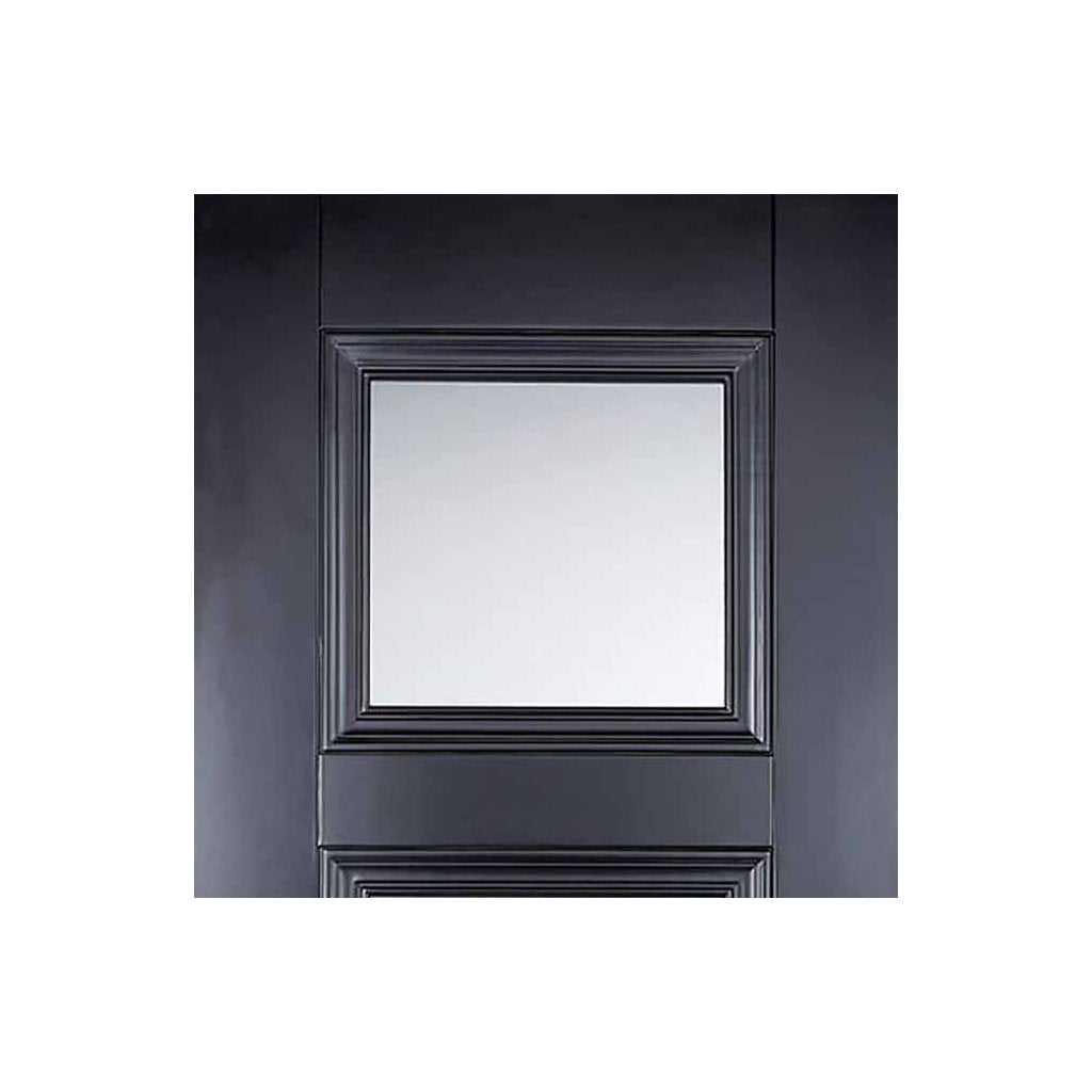 Three Sliding Doors and Frame Kit - Amsterdam Black Primed Door - Clear Glass - Unfinished