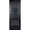 Four Sliding Doors and Frame Kit - Amsterdam 3 Panel Black Primed Door - Unfinished