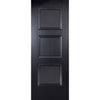 Minimalist Wardrobe Door & Frame Kit - Three Amsterdam 3 Panel Black Primed Doors - Unfinished