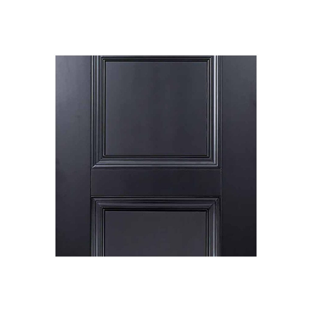 Two Sliding Doors and Frame Kit - Amsterdam 3 Panel Black Primed Door - Unfinished