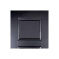 Single Sliding Door & Wall Track - Amsterdam 3 Panel Black Primed Door - Unfinished