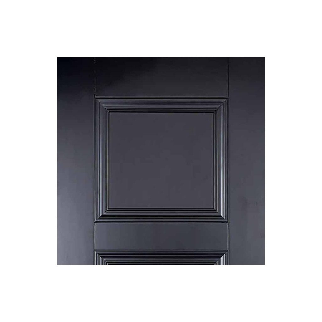 Double Sliding Door & Wall Track - Amsterdam 3 Panel Black Primed Doors - Unfinished