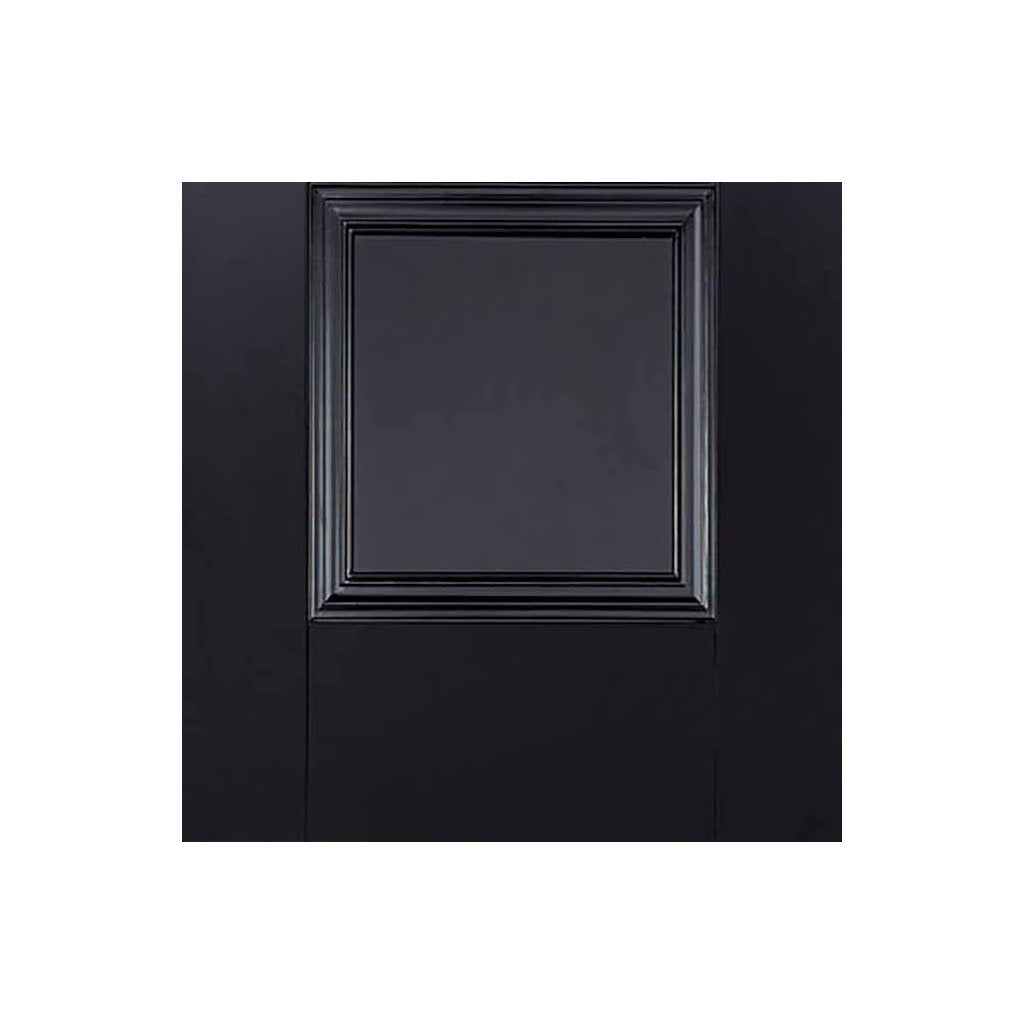 Four Folding Doors & Frame Kit - Arnhem Black Primed 3+1 - Clear Glass - Unfinished
