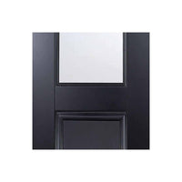 Four Folding Doors & Frame Kit - Arnhem Black Primed 3+1 - Clear Glass - Unfinished