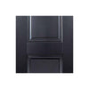 Three Sliding Wardrobe Doors & Frame Kit - Arnhem 2 Panel Black Primed Door - Unfinished