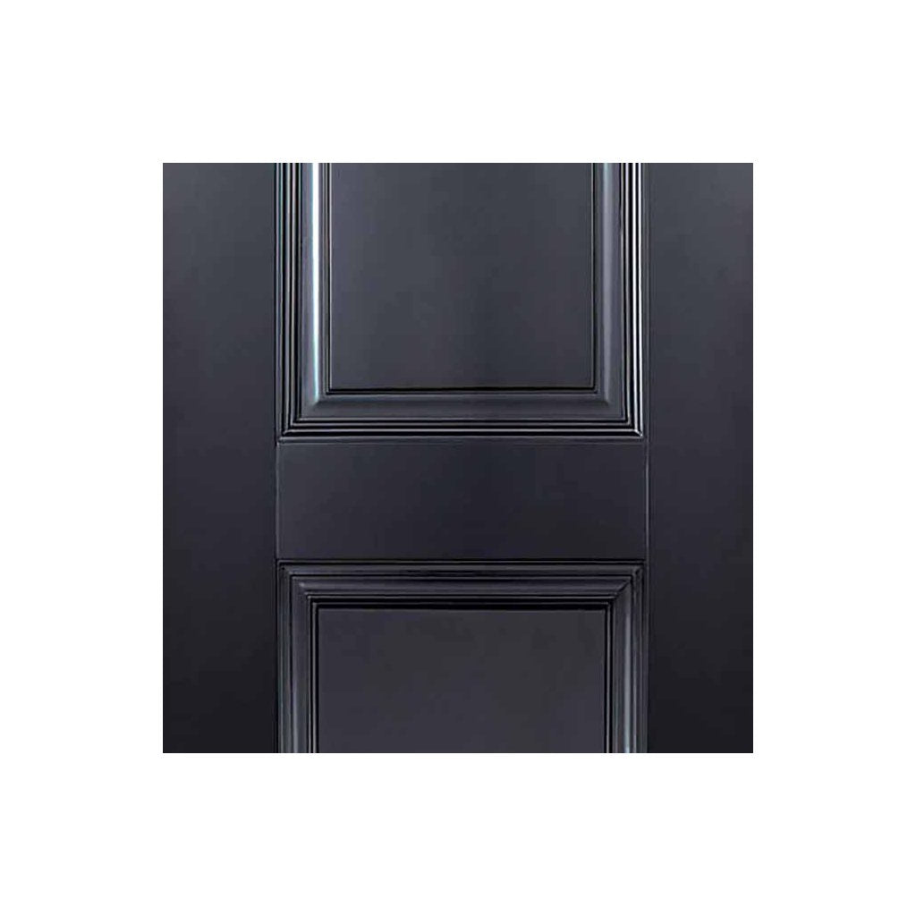 Four Sliding Wardrobe Doors & Frame Kit - Arnhem 2 Panel Black Primed Door - Unfinished