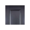 Four Sliding Wardrobe Doors & Frame Kit - Arnhem 2 Panel Black Primed Door - Unfinished