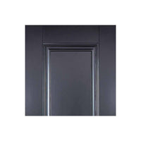 Double Sliding Door & Wall Track - Arnhem 2 Panel Black Primed Doors - Unfinished