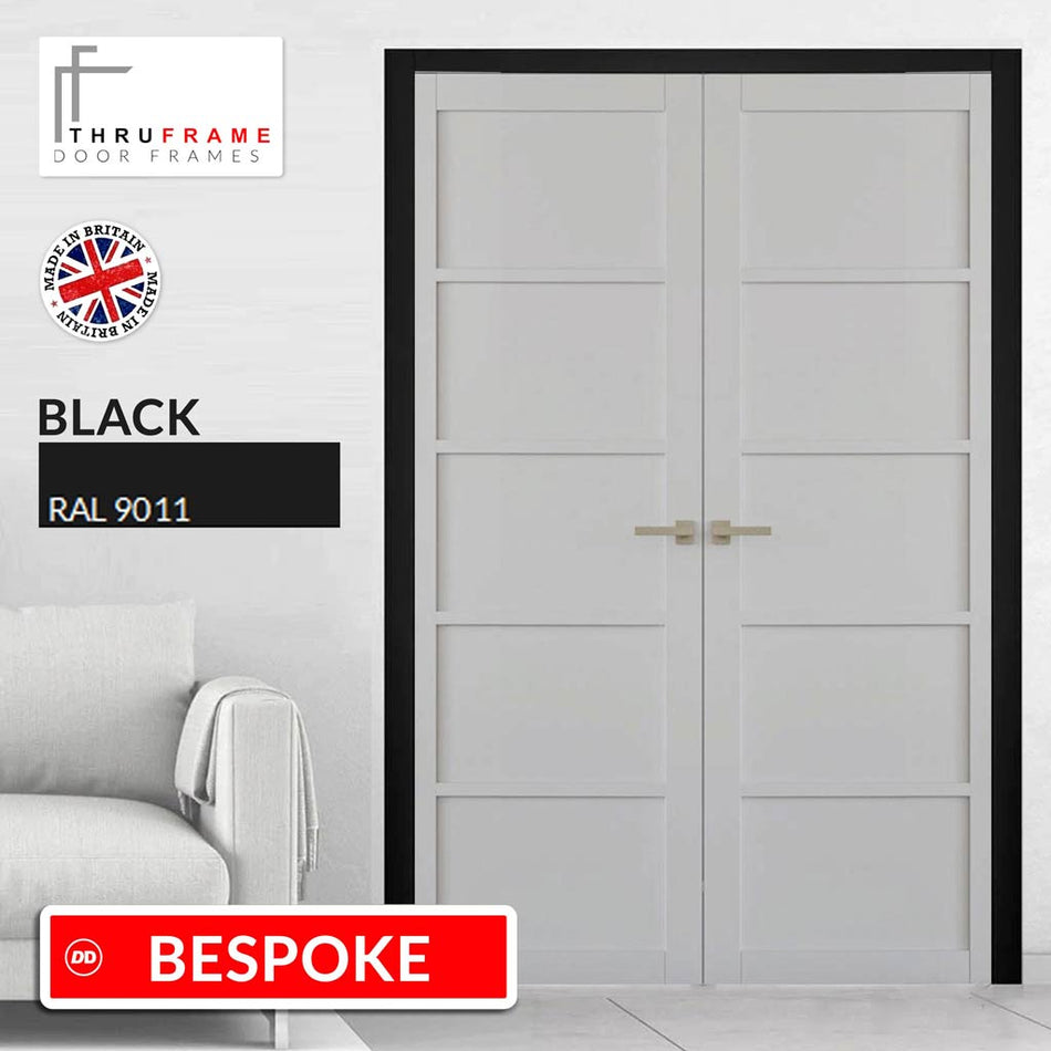 Thruframe Handmade Eco-Urban® Interior Double  Door Lining Frames - Premium Primed - Six Finishes