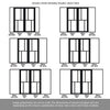 Room Divider - Handmade Eco-Urban® Hampton with Two Sides DD6413C - Clear Glass - Premium Primed - Colour & Size Options