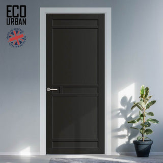 Image: Sheffield 5 Panel Solid Wood Internal Door UK Made DD6312 - Eco-Urban® Shadow Black Premium Primed