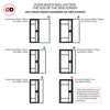 Bespoke Room Divider - Eco-Urban® Jura Door DD6431C - Clear Glass with Full Glass Side - Premium Primed - Colour & Size Options