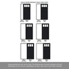 Room Divider - Handmade Eco-Urban® Lagos Door DD6427C - Clear Glass - Premium Primed - Colour & Size Options