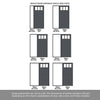 Room Divider - Handmade Eco-Urban® Lagos Door DD6427F - Frosted Glass - Premium Primed - Colour & Size Options