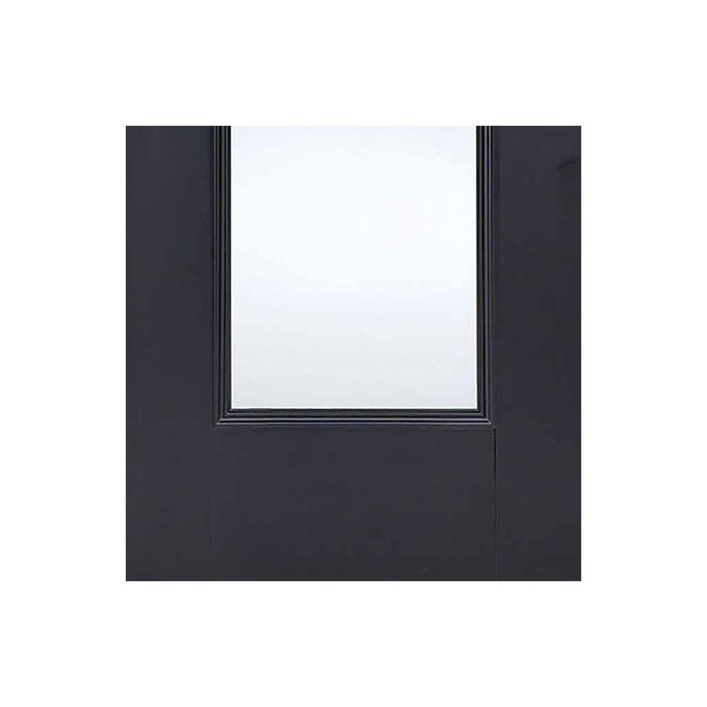 Three Folding Doors & Frame Kit - Eindhoven Black Primed 2+1 - Clear Glass - Unfinished