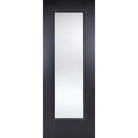 Four Folding Doors & Frame Kit - Eindhoven Black Primed 2+2 - Clear Glass - Unfinished