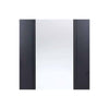 Two Sliding Doors and Frame Kit - Eindhoven Black Primed Door - Clear Glass - Unfinished