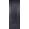 Minimalist Wardrobe Door & Frame Kit - Two Eindhoven 1 Panel Black Primed Doors - Unfinished