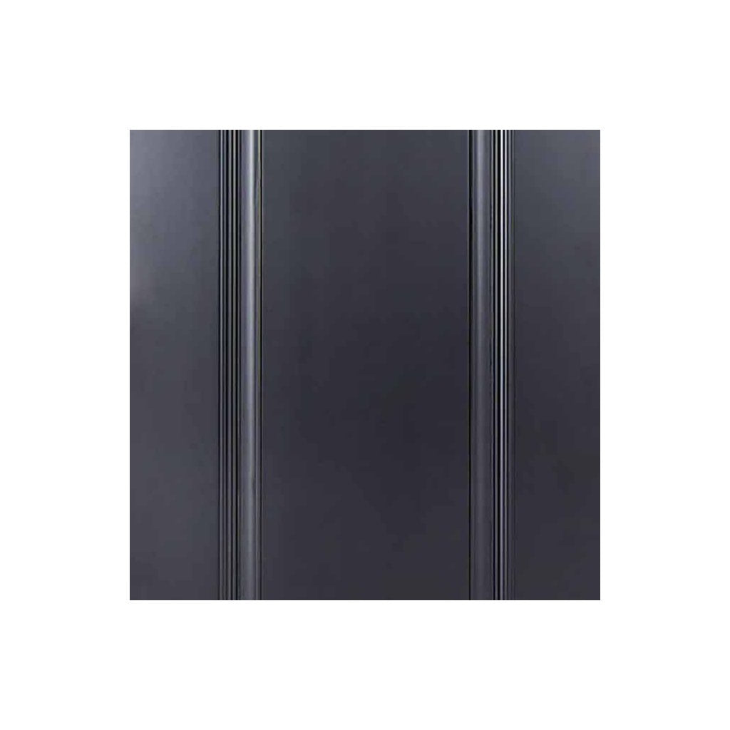 Two Sliding Doors and Frame Kit - Eindhoven 1 Panel Black Primed Door - Unfinished